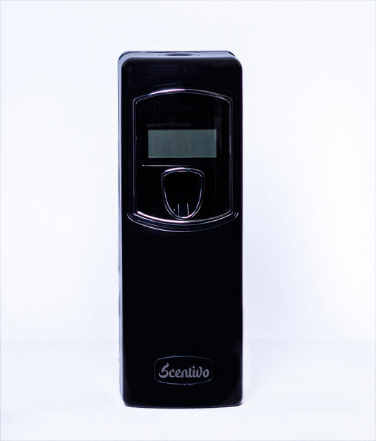 Scentivo LCD Aerosol Dispenser ( Black | Programmable Air Freshener Dispenser for Homes, Offices & Washrooms | Digital Timer Control | Wall Mountable