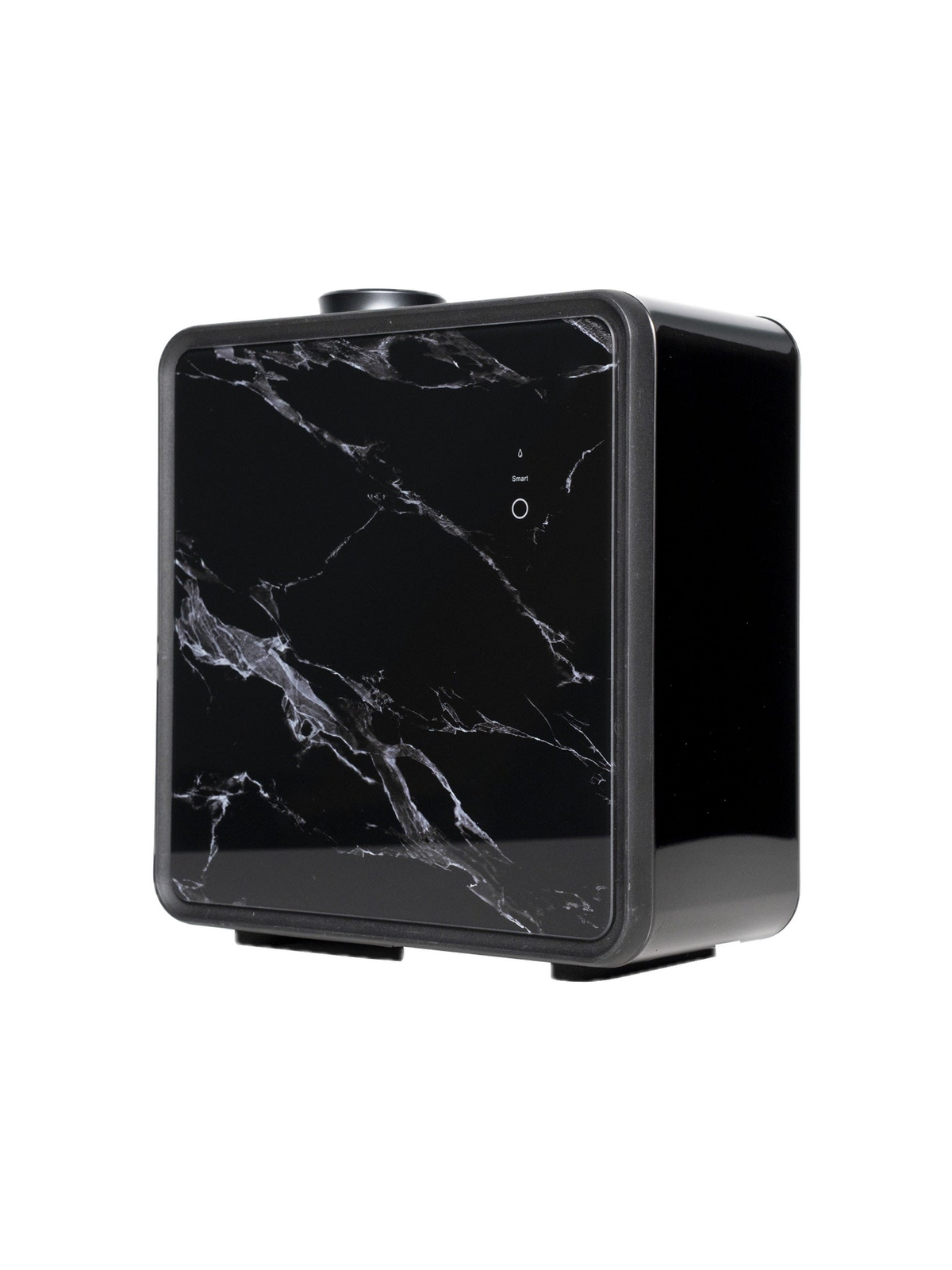 Scentivo ASH 500 scent diffuser machine, black marble-effect glass, angled view